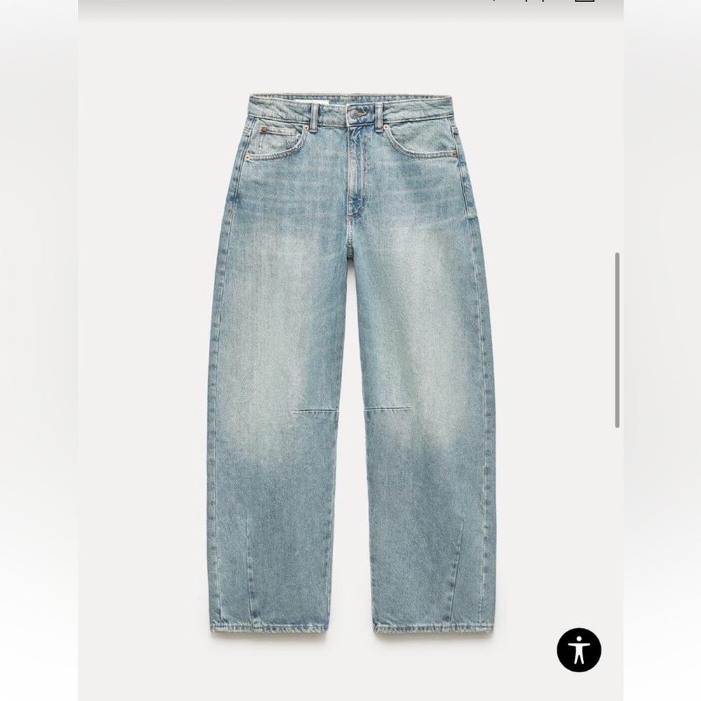 Zara mid waist baggy balloon jeans new with tags